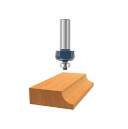 1/4-in x 1/2-in Cove Router Bit, Carbide Tipped