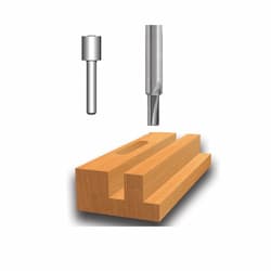 1/8-in x 1/2-in Straight Router Bit, Solid Carbide, 2-Flute