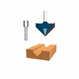 90 Degree x 1-1/4-in V-Groove Bit, Carbide Tipped