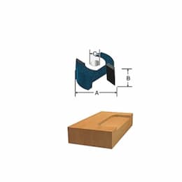 1/2-in x 3/4-in Straight Router Bit, Carbide Tipped, 2-Flute