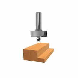 1/2-in x 1/2-in Rabbeting Bit, Carbide Tipped, 1-Flute, 1/4-in Dia