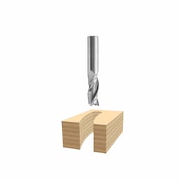 3/8-in x 1-1/4-in Upcut Spiral Bit, Solid Carbide, 3-Flute