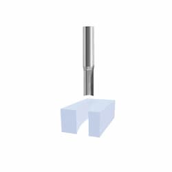1/4-in x 1-in Plastic Cutting Straight Bit, Solid Carbide, 2-Flute
