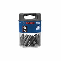 1-in Phillips P2 Insert Bits, 25 Pack