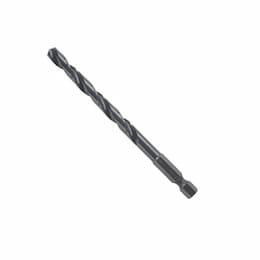 1/4-in x 4-in Impact Tough Drill Bit, Black Oxide, Bulk