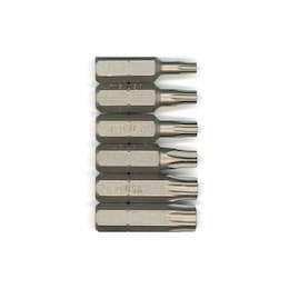 6 pc. Extra Hard Insert Bit Set, Torx