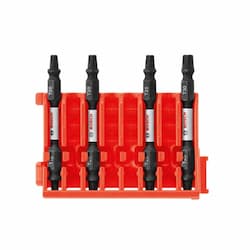 4 pc. Impact Tough Double-Ended Bit Set w/ Clip, Torx