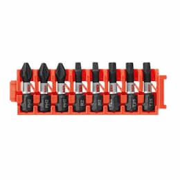 8 pc. 1-in Impact Tough Insert Bits w/ Clip, Variety