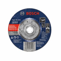 4-1/2-in Abrasive Wheel, Metal Cutting, Type 27, 24 Grit, 5/8-11 Arbor