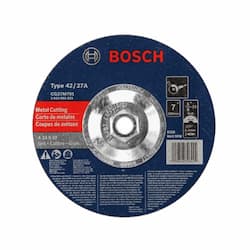 7-in Abrasive Wheel, Metal Cutting, Type 27, 24 Grit