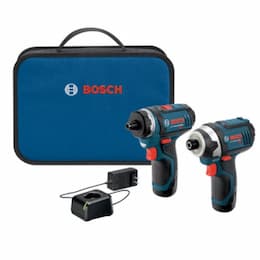 Bosch Pocket Driver & Impact Driver Kit w/ Batteries, 12V