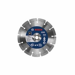 7-in Standard Diamond Blade, Segmented Rim, Hard Materials