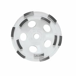 5-in Diamond Cup Wheel, Segmented, Double Row