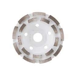 5-in Diamond Cup Wheel, Segmented, Double Row, Concrete/Masonry