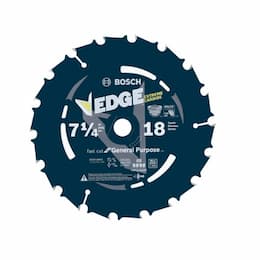 7-1/4-in Edge Circular Saw Blade, Fast Cuts, 18 Tooth, Bulk