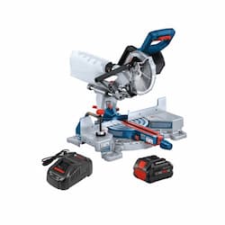 Bosch 7-1/4-in Surgeon Single-Bevel Slide Miter Saw Kit w/ Battery, 18V