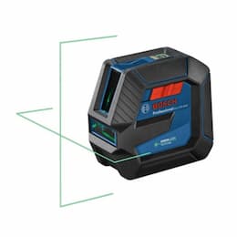 Self-Leveling Cross-Line Laser, Green Beam, 100-ft Max