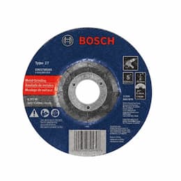 5-in Abrasive Wheel, Metal Grinding, Type 27, 30 Grit, 7/8 Arbor