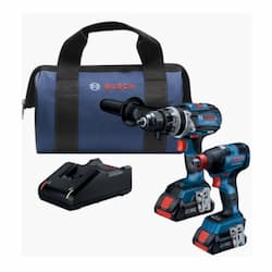 Bosch 2-in-1 Impact Driver & 1/2-in Hammer Kit w/ SlimPack Batteries, 18V