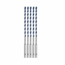 3/16-in x 6-in BlueGranite Turbo Hammer Drill Bit, 5 Pack