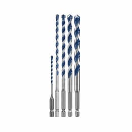 5 pc. BlueGranite Turbo Hammer Drill Bit Set, 1/8-in Bit