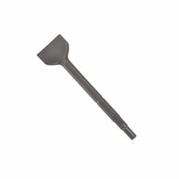 3-in x 12-in Chisel, Scaling, Round Hex/Spline Shank, Bulk