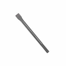 1-in x 12-in Chisel, Flat, Round Hex/Spline Shank