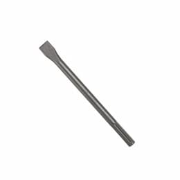 1-in x 18-in Chisel, Flat, Round Hex/Spline Shank