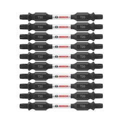 2-1/2-in Impact Tough Double-Ended Bit, T20, 10 Pack