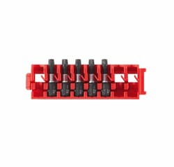 1-in Driven Impact Square #2 Insert Bits w/ Clip, 5 Piece Set