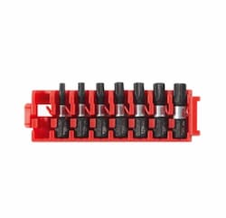 1-in Driven Impact Torx Security Insert Bits w/ Clip, 7 Piece Set