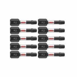 1-in Impact Tough Insert Bit, R2, 10 Pack