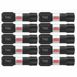 1-in Impact Tough Insert Bit, T40, 10 Pack