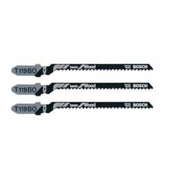 3-1/4-in Jig Saw Blade, T-Shank, Wood, 12 TPI, 3 Pack
