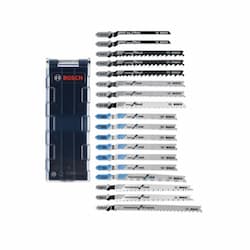 18 pc. Jig Saw Blade Set w/ Case, T-Shank, Wood/Metal