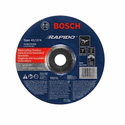 7-in Abrasive Wheel, Stainless/Metal, Type 27A, 46 Grit