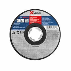 4-1/2-in X-LOCK Abrasive Wheel, Stainless/Metal, Type 1A, 60 Grit