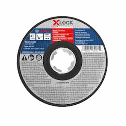 4-1/2-in X-LOCK Abrasive Wheel, Stainless/Metal, Type 1A, 60 Grit