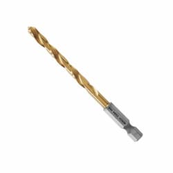 13/64-in x 3-5/8-in Impact Tough Drill Bit, Titanium, Bulk