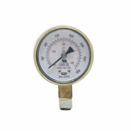 2in Bottom Replacement Gauge, 1/4 NPT, 200 PSI, Brass