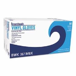 Medium Exam Vinyl Gloves, 3-3/5ml, Clear 1000-Count 