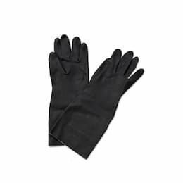 Neoprene Flock-Lined Gloves, Long-Sleeved, Large, Black