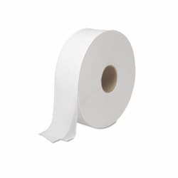 Boardwalk JRT White Jumbo 12 in. Wide 2-Ply Tissue Paper Roll 2000-ft.