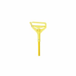 Boardwalk Side-Latch Plastic Mop Head Handle, 60" Aluminum Handle, Yellow