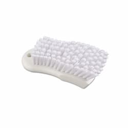 Boardwalk White Polypropylene Bristle Scrub Brush, White Handle