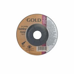 5-in A24 Gold Depressed Center Grinding Wheel, 24 Grit, Aluminum Oxide, Resin Bond