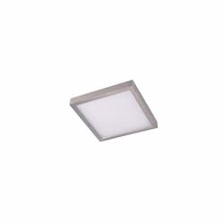 8-in 14W LED Square Ceiling Light, Dimmable, 720 lm, 120V, 3000K, Nickel Satin