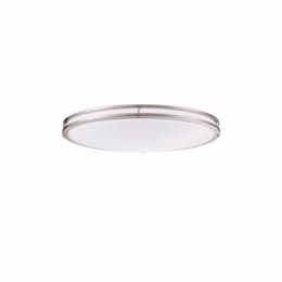 32" 35W LED Round Ceiling Light, Dimmable, 2500 lm, 3000K, Nickel Satin