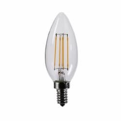 CyberTech 5.5W LED Filament Bulb, Torpedo Tip, Dimmable, E26, 500 lm, 120V, 2700K