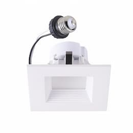 CyberTech 4" 12W LED Square Recessed Can Retrofit Kit, 50W Inc. Retrofit, Dim, 550 lm, 3000K